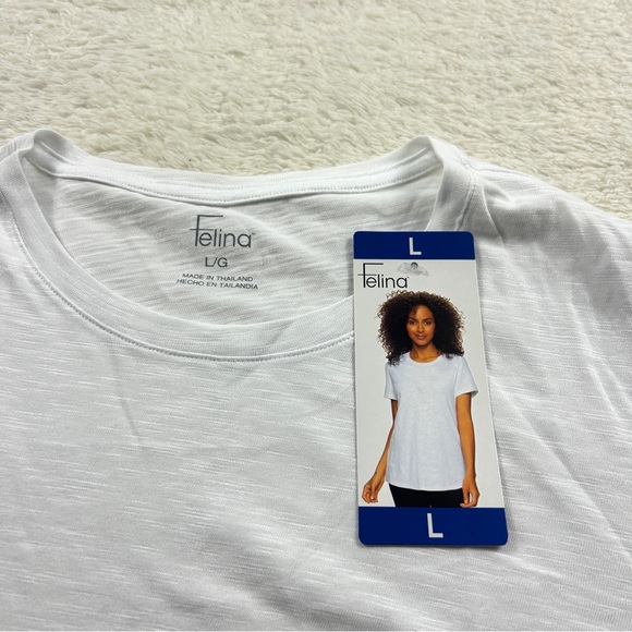 Felina Classic White Short Sleeve Tee - Picture 3 of 7